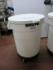 2 x Rubbermaid Brute Bins on Mobile Wheels. - 2