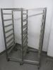 Stainless Steel 8 Tier, 16 Rack Mobile Trolley. Trolley Size H150cm x W97cm x D60cm. Tray Size 43 x 60cm.