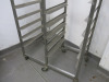 Stainless Steel 8 Tier, 16 Rack Mobile Trolley. Trolley Size H150cm x W97cm x D60cm. Tray Size 43 x 60cm. - 2