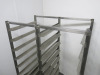 Stainless Steel 8 Tier, 16 Rack Mobile Trolley. Trolley Size H150cm x W97cm x D60cm. Tray Size 43 x 60cm. - 3