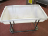 Hard Plastic Mobile Food Waste Bin in White. Size W118cm x D68cm. - 2