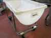 Hard Plastic Mobile Food Waste Bin in White. Size W118cm x D68cm. - 3