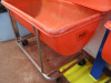 Hard Plastic Mobile Food Ingredient Bin in Red, with Lid. Size W120 x D70cm. - 3