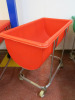 Hard Plastic Mobile Food Ingredient Bin in Red. Size W100 x D55cm. - 3