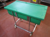 Hard Plastic Mobile Food Ingredient Bin in Green, with Lid. Size W100 x D55cm. - 2