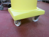Light Yellow Hard Plastic Mobile Ingredient Bin. - 4