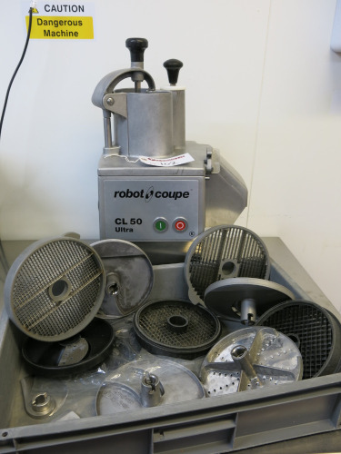 Robot Coupe CL50 Ultra with Assortment of Blades & Accessories (Excludes blades for lot 103).