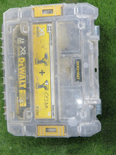 2 x DeWalt Cordless Drills, in Carry Case to Include: GCF815 Impact Driver & DCD710 with 1 x Battery & DeWalt Charger in Carry Case.