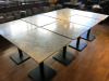 8 x Marble Topped Dining Tables on Black Metal Base. Size H75 x 65 x 75cm. - 2