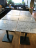 8 x Marble Topped Dining Tables on Black Metal Base. Size H75 x 65 x 75cm. - 3