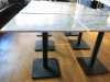 8 x Marble Topped Dining Tables on Black Metal Base. Size H75 x 65 x 75cm. - 4