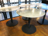 5 x Round Marble Topped Dining Tables on Black Metal Base. Size H75 x Dia90cm. - 3