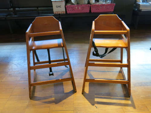 2 x Bolero Wooden Children's High Chairs.