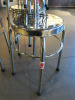 11 x Advanced Chrome Stainless Metal Stools. Size H50 x Dia32cm. - 3