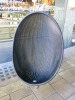 Black Rattan Outdoor Hanging Egg Chair. Size H120 x W85cm.