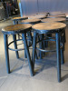 11 x Wooden Stools with Pattern Detail to Top. Size H49cm. - 4