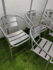 Lot Consisting of 5 x Lightweight Aluminium Outdoor Chairs & 2 x 60x60cm Aluminium Tables. - 3