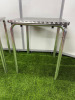 Lot Consisting of 5 x Lightweight Aluminium Outdoor Chairs & 2 x 60x60cm Aluminium Tables. - 5
