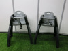 2 x Magrini Breeze High Chairs in Black & Grey. Size H75cm.