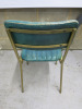 5 x Cafe/Restaurant Chairs on Gold Coloured Metal Frame & Upholstered in Green Faux Leather. Size H85cm. - 7