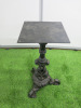 4 x Caf&eacute;/Restaurant Wooden Top Tables with Extremely Heavy Cast Metal Base. Size H71 x W60 x D60cm. - 6