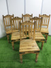 16 x Heavy Wooden Dining Chairs with Metal Banding to Legs. - 2