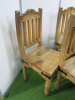 16 x Heavy Wooden Dining Chairs with Metal Banding to Legs. - 3