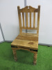 16 x Heavy Wooden Dining Chairs with Metal Banding to Legs. - 6