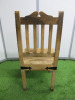16 x Heavy Wooden Dining Chairs with Metal Banding to Legs. - 8
