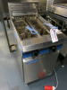 Blue Seal Twin Tank Deep Fat Fryer, Model E44, S/N 1730831, 3 Phase. Comes with 2 x Baskets. Size H109 x W45 x D82cm. - 2