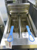 Blue Seal Twin Tank Deep Fat Fryer, Model E44, S/N 1730832, 3 Phase. Comes with 2 x Baskets. Size H109 x W45 x D82cm. - 2