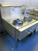Commercial Chinese Gas Wok Cooking Range with 2 Woks. Size H127 x W106 x D100cm. - 4