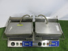 Rowlett Rutland Electric Double Contact Panini Grill , Ribbed Top & Flat Bottom, Model RE200FR DT-S. Size H32 x W74 & D36cm. - 5