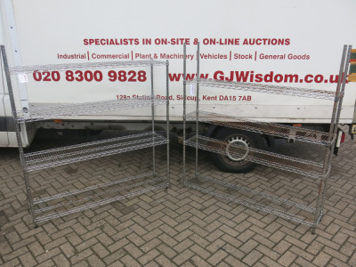 2 x 4 Shelf Metal Wire Shelving Unit. Size H x Wx D