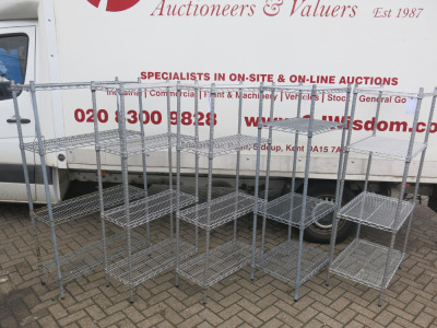 5 x Assorted Sized NSF Eclipse Shelving Systems 4 Shelving Units to Include: 1 x H165, W75 x D45cm, 1 x H165 x W60 x D45cm, 1 x H165 x W90 x D35cm & 2 x H165 x W75 x D35cm.