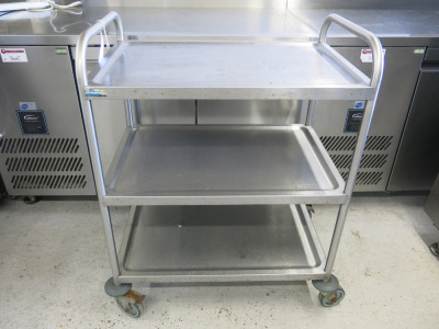 3 Tier Stainless Steel Mobile Catering Trolley,