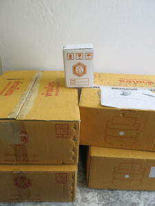 4 x Boxed/New Boxes of 12Pcs per Box Rabbit Brand Enamel Ware Thai Traditional Enamelware Tiffin Lunch Box/Food Container.