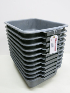 10 x Vogue Plastic Bus Box/Wash Basin.