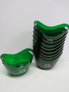 9 x Chang Beer Green Ice Bucket.