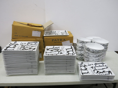 Approx 110 Pieces of DinFi & Patra Premier Porcelain to Include: 38 x Bowls, Dia 15 x 20cm & 74 x Plates 31.5 x 23.5cm