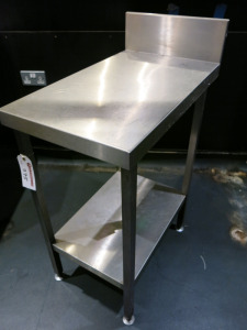 Stainless Steel Table with Shelf Under. Size H86 x W42 x D70cm.