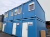 8 x Cabin Site Office Block in Blue, Constructed by NT Construction. Segment Kontenerowy 8 Cabin Site Offices Built In-Situ at Shotton Mill for Viewing & Collection from Site with the Permission of the Site Security Only. DOM 06/2015, Single Cabin Size 24