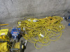Large Quantity of Site Work Lighting & Electrical Cables to Include: 9 x 3 Phase Extension Leads, 2 x Single Phase Extension Leads, 3 x Single Phase Extension Reels, 2 x Blakley Site Transformers, Model STSC/3/RCD/S2, 2 x 3.0 KVA Transformers, 4 x 110v R - 5