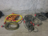 Large Quantity of Site Work Lighting & Electrical Cables to Include: 9 x 3 Phase Extension Leads, 2 x Single Phase Extension Leads, 3 x Single Phase Extension Reels, 2 x Blakley Site Transformers, Model STSC/3/RCD/S2, 2 x 3.0 KVA Transformers, 4 x 110v R - 7