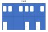 8 x Cabin Site Office Block in Blue, Constructed by NT Construction. Segment Kontenerowy 8 Cabin Site Offices Built In-Situ at Shotton Mill for Viewing & Collection from Site with the Permission of the Site Security Only. DOM 06/2015, Single Cabin Size 24 - 42