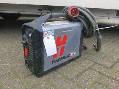 Hypertherm Powermax 45xp Hand Plasma Cutter, S/N 099928, 3 Phase. Comes with Torch.