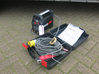 Cros Arc Arc Welder, Model Titan Tig 161D, S/N 161D007, Single Phase. Comes with Carry Case Tig Welding Torch & Earth Strap.