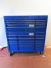 Mobile Snap-On Tool Storage Roll Cabinet, Model KRA5319APCM with 19 Drawers and Snap On Tool Storage Top Chest, Model KRA5208PCM with 8 Drawers & 1 Above. Size (H) 148cm x (W) 135cm x (D) 50cm - 2