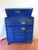 Mobile Snap-On Tool Storage Roll Cabinet, Model KRA5319APCM with 19 Drawers and Snap On Tool Storage Top Chest, Model KRA5208PCM with 8 Drawers & 1 Above. Size (H) 148cm x (W) 135cm x (D) 50cm - 4