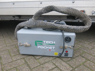 F-Tech Pocket Portable Welding Fume Extractor, 110v. Hrs 20.5. NOTE: missing back plate.